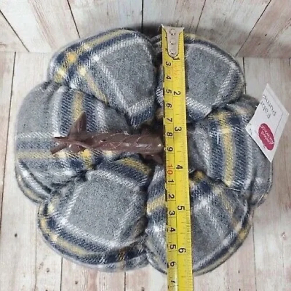 🍃 CHECKERED FABRIC PUMPKIN 🍃